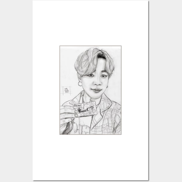 Jimin photocard Selca Wall Art by emopod